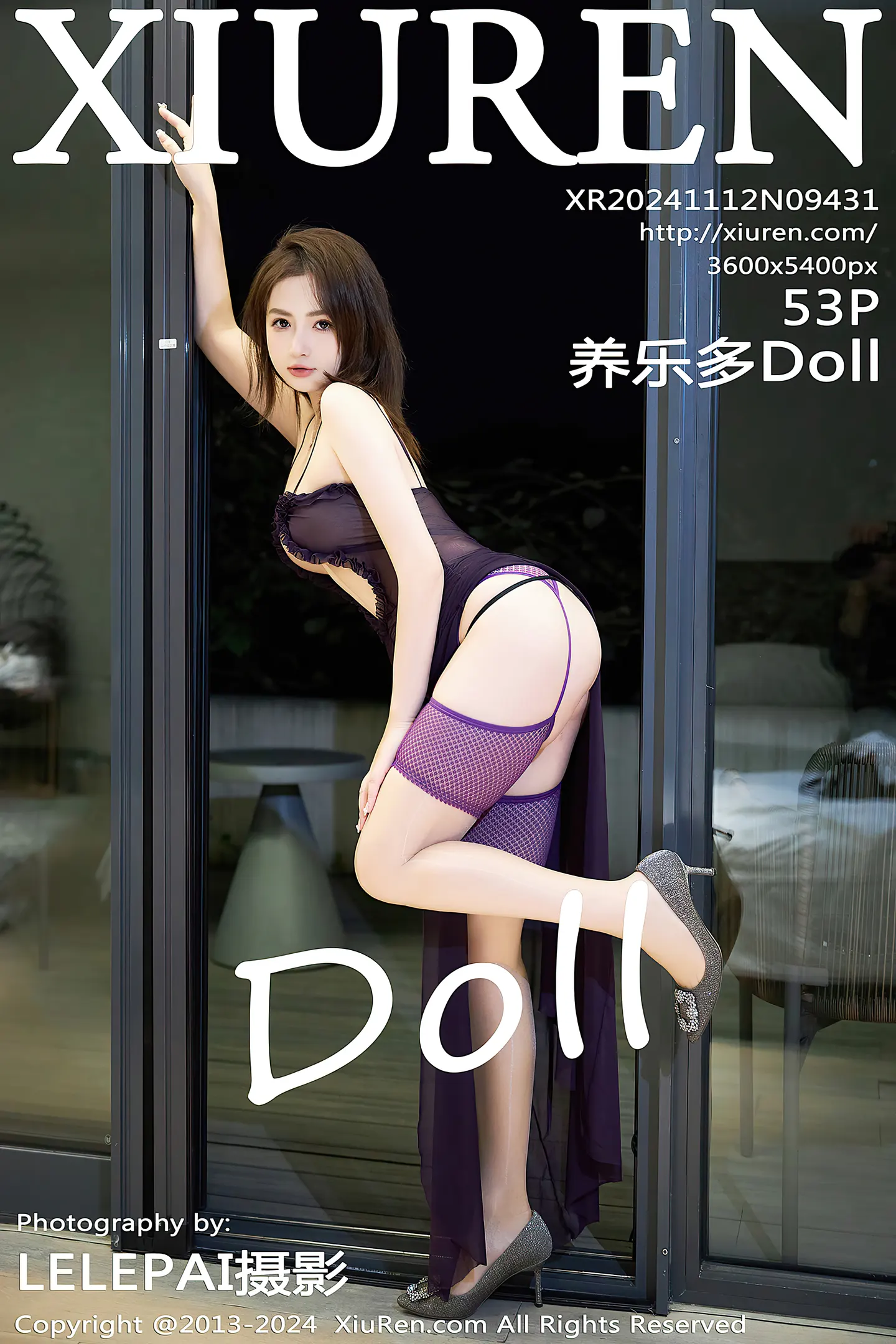 [XiuRen秀人网]No.9431_模特养乐多Doll性感紫色情趣服饰配肉丝吊袜秀完美身材诱惑写真53P-秀人网 - XiuRen.Space